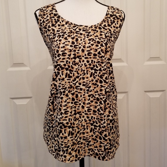 Faded Glory Tops - Leopard print szXL sleeveless tank top blouse